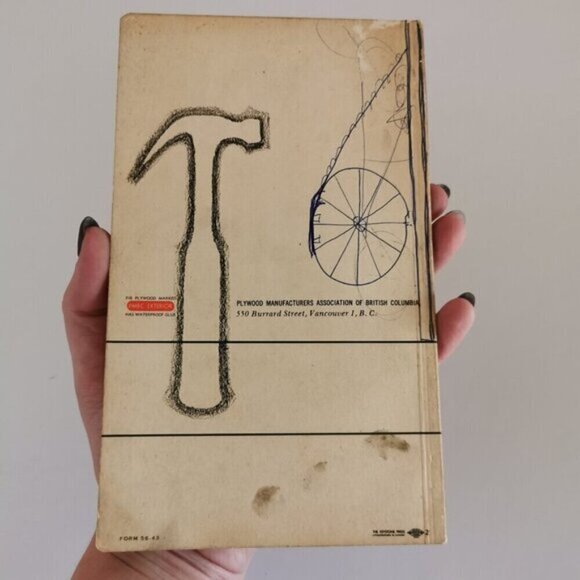 1950s Carpenter Fir Plywood Handbook COVER DAMAGE MidCentury Illustrated Vintage - Picture 3 of 10
